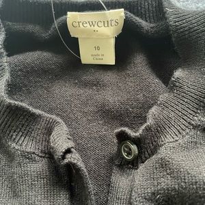 Crewcuts girls black cardigan 10